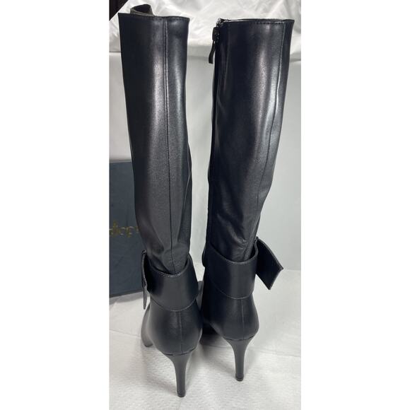 Modatope Knee High Boots Women Size 9.5 Black Faux Leather Pointed Toe NEW - Picture 11 of 16
